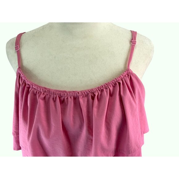 Strut & Bolt Pink Ruffle Layered Midi Sundress size medium - Picture 16 of 16